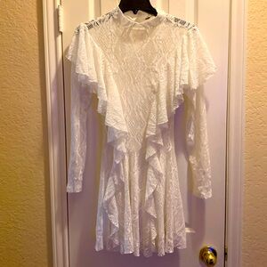 Free People Lace/Ruffle Dress